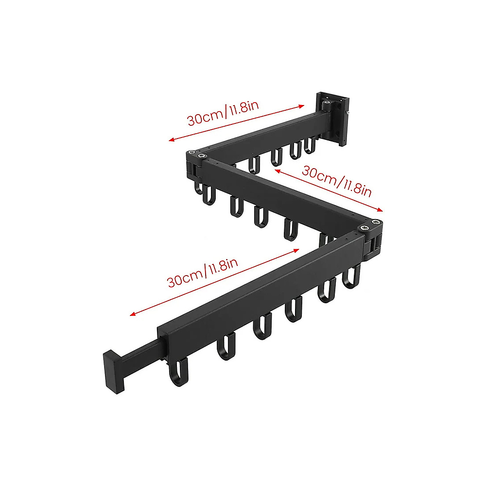 Wall-Mounted Foldable Clothes Drying Rack For Indoor And Outdoor Use