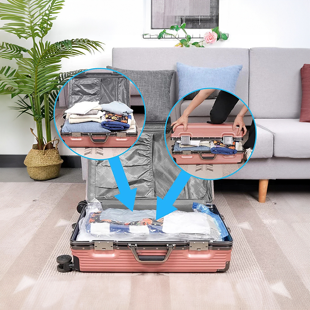 Vacuum Storage Bags For Travel And Storage With Pump – Set Of 5