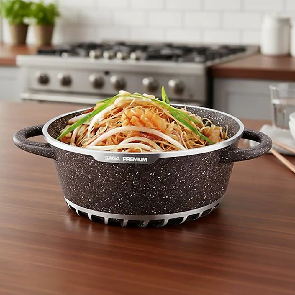 SAGA 17-Piece Granite Cookware Set