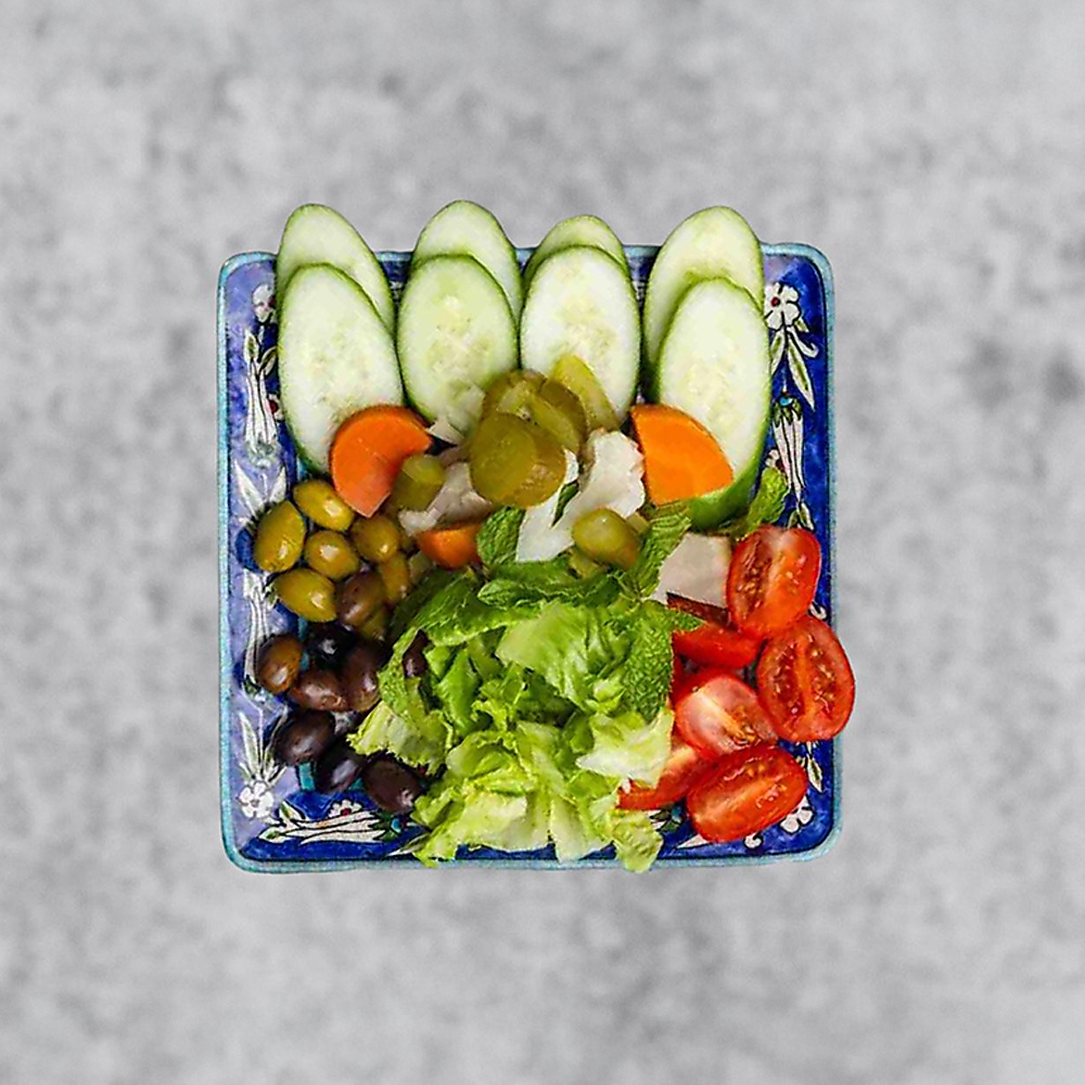 Vegetable Dish, Olives and Damascene Pickles