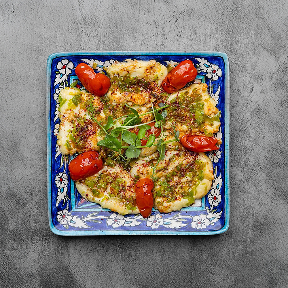 Grilled Halloumi with Pomegranate Molasses