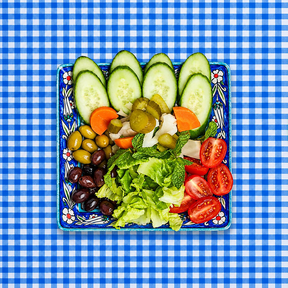 Vegetable Dish, Olives and Damascene Pickles