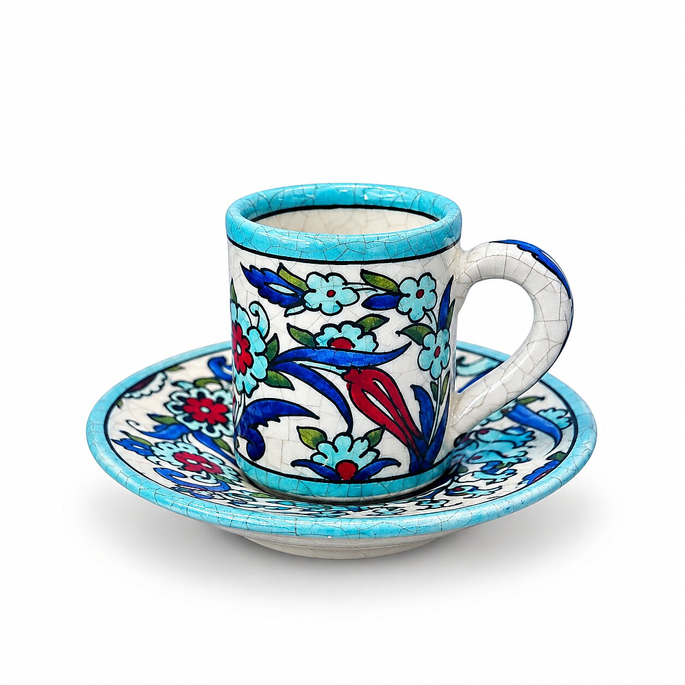 Qeshani Coffee Cup with Round Saucer
