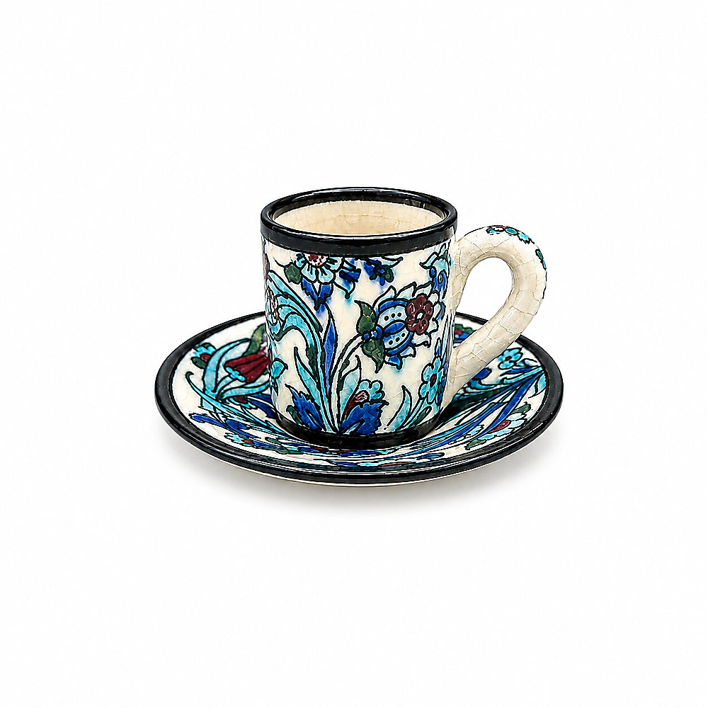 Qeshani Coffee Cup with Round Saucer
