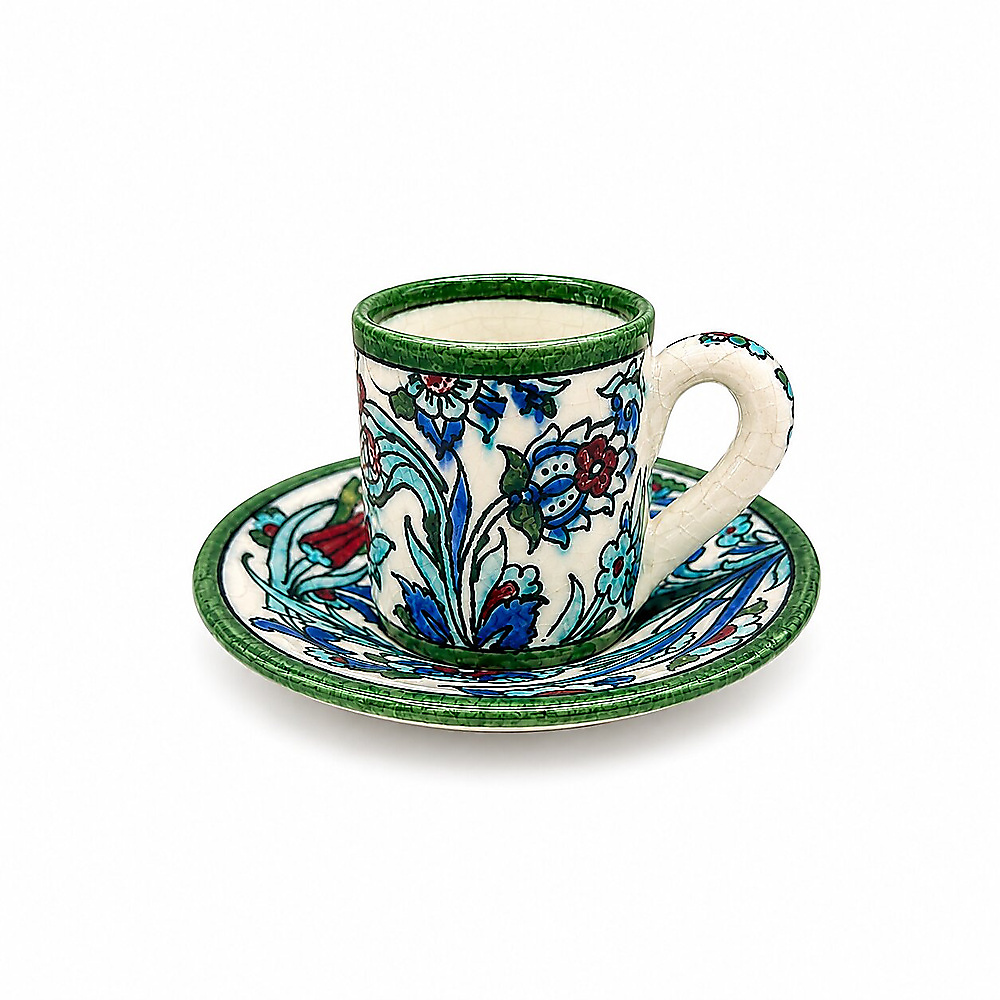 Qeshani Coffee Cup with Round Saucer