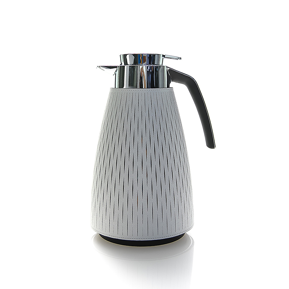 Light Gray Pinetti Full Leather Carafe Medium - 1 L