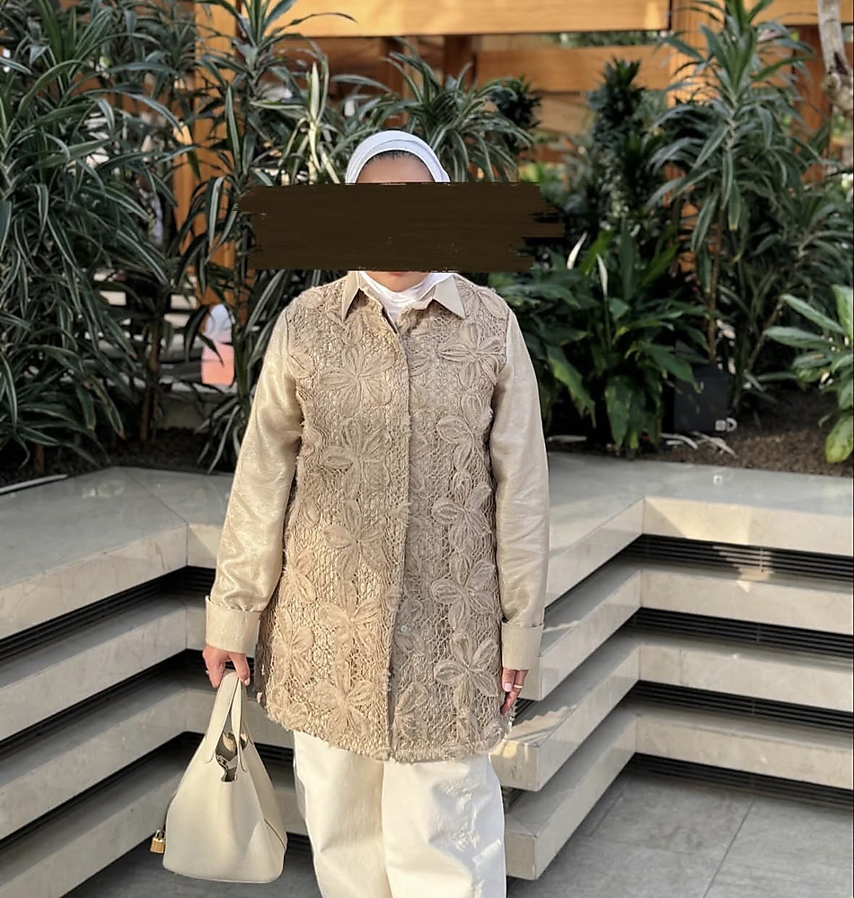 Beige Linen Lace Shirt