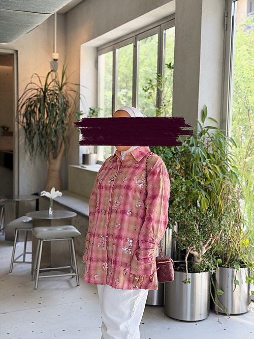 Blush bloom shirt