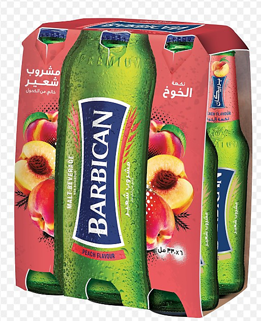 باربيكان مشروب شعيرالخوخ 330 مل 6 علب