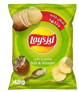 ليز شرائح البطاطس بالملح والخل - 25 جم