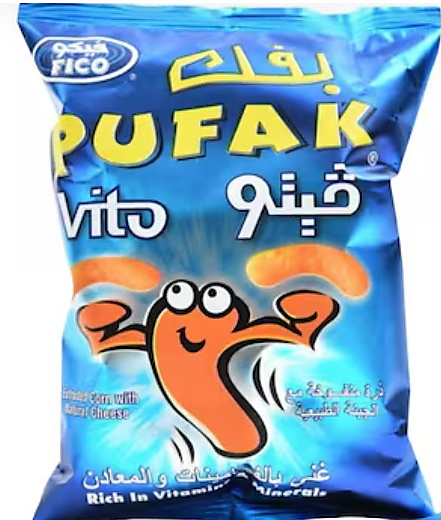 وجبات خفيفة من الذرة مع الجبن الطبيعي من فيكو بوفاك فيتو 18 غرام