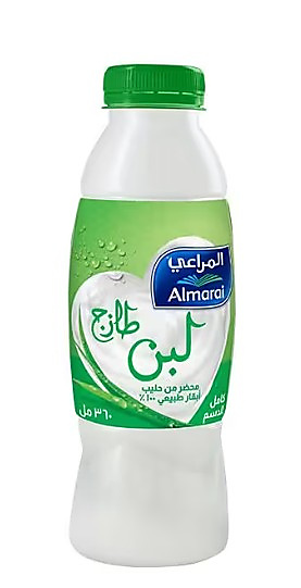 لبن المراعي كامل الدسم، طازج وطبيعي 360 مل