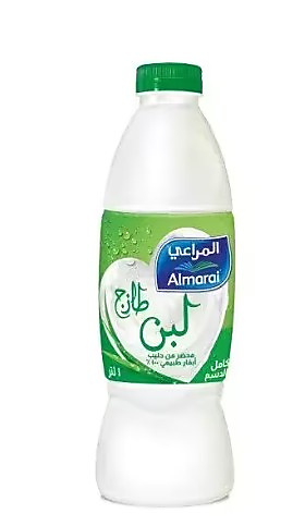 لبن المراعي كامل الدسم، طازج وطبيعي 1 لتر