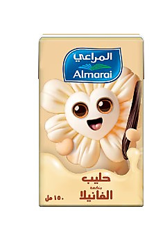 المراعي حليب طويل الأجل بنكهة الفانيلا 150م