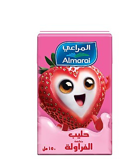 المراعي حليب طويل الأجل بنكهة الفراولة 150م