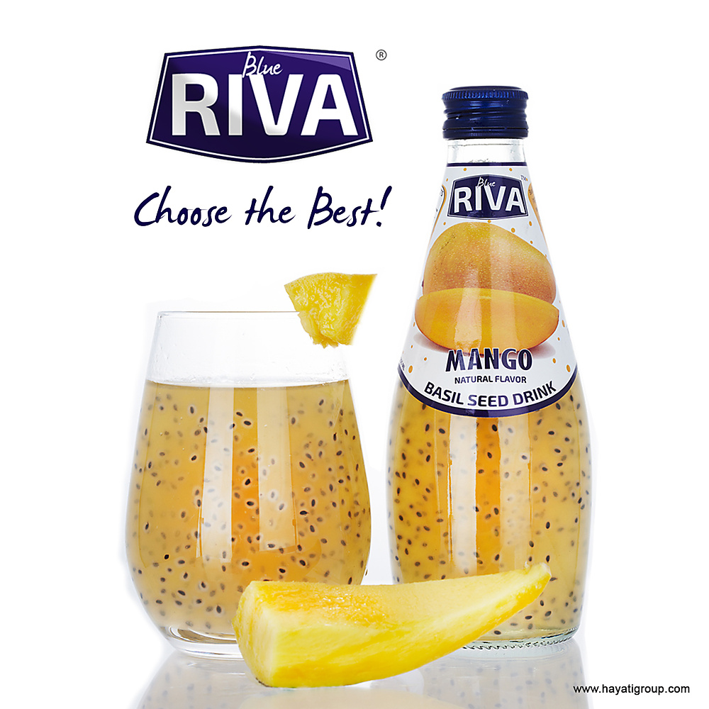 Riva Basil Seed Syrup with Mango Flavor 290ml Pack of 24