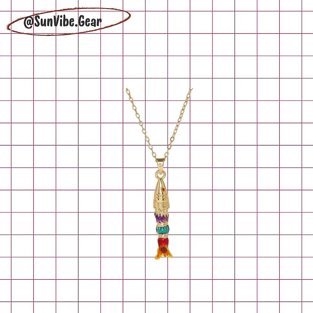 Rainbow Reef Fish Necklace