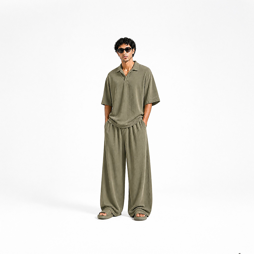 Khaki Soft Cotton Men Set
