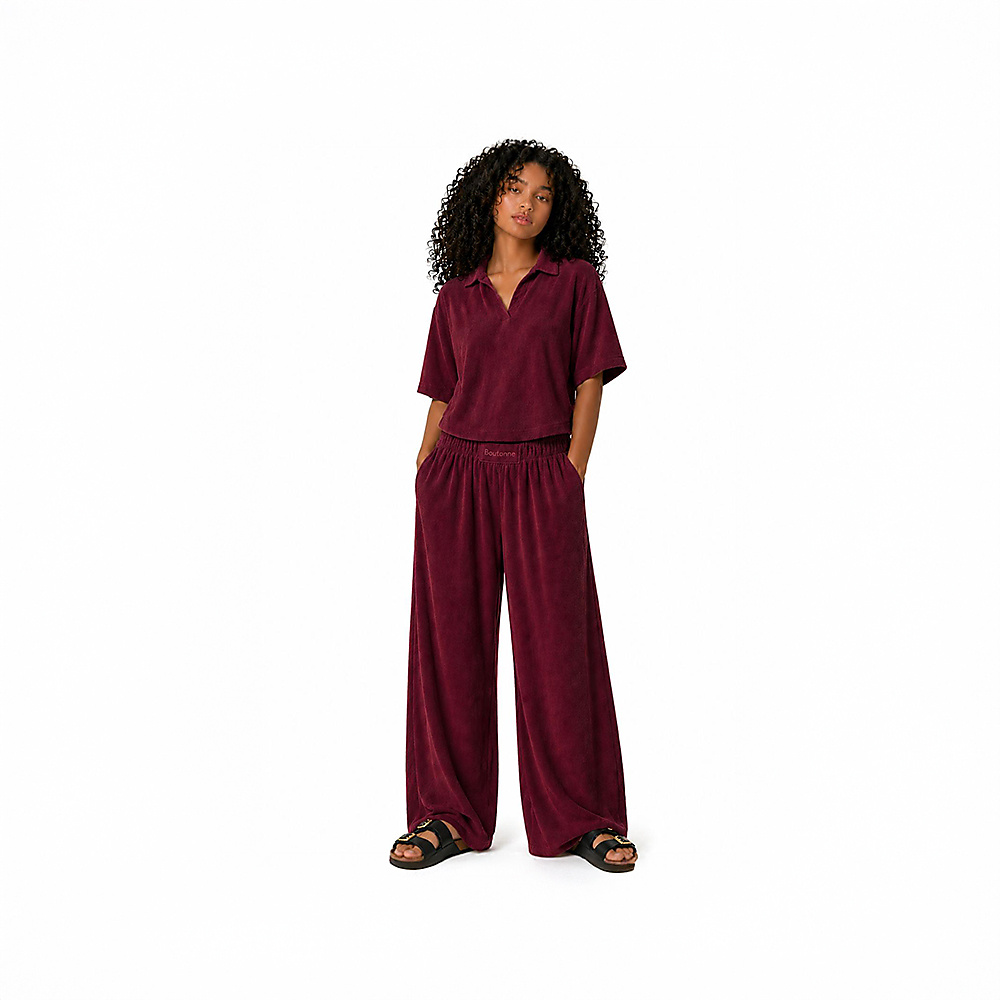 Burgundy Soft Towel Women Set