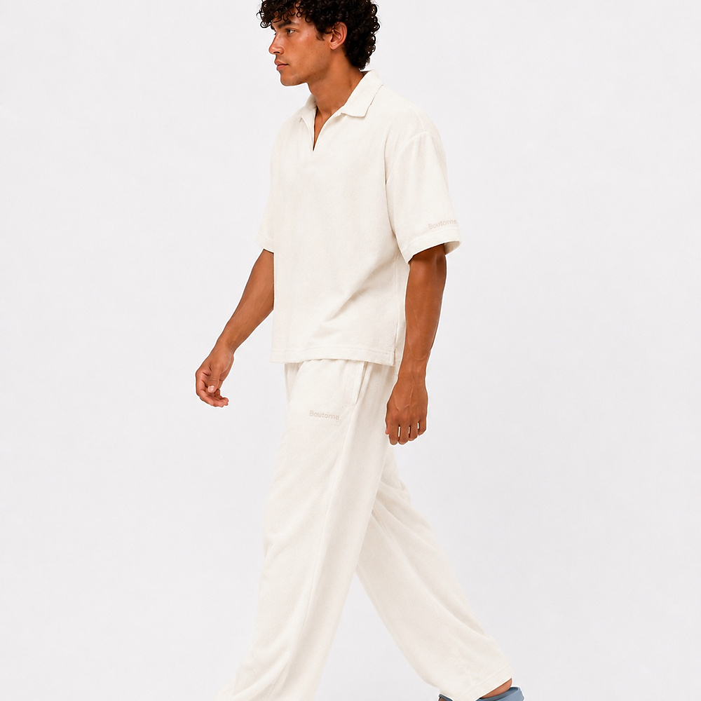 cream men towel set
