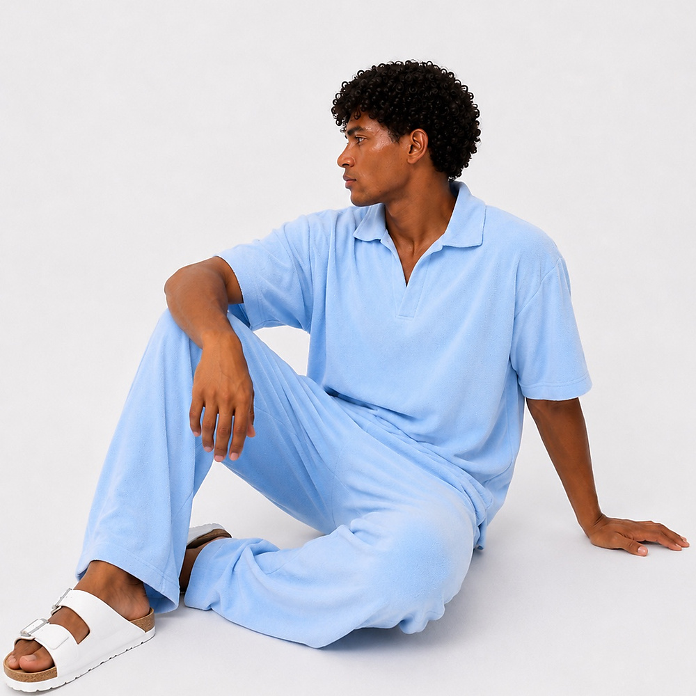 blue towel set