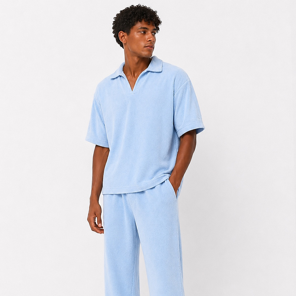 blue towel set
