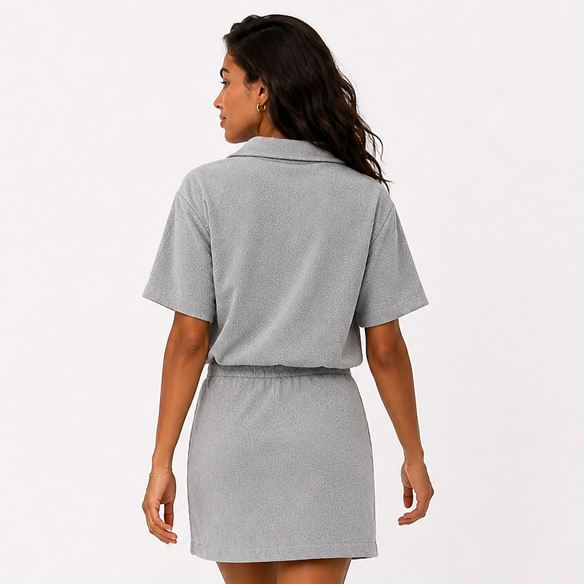 gray Bou skirt set