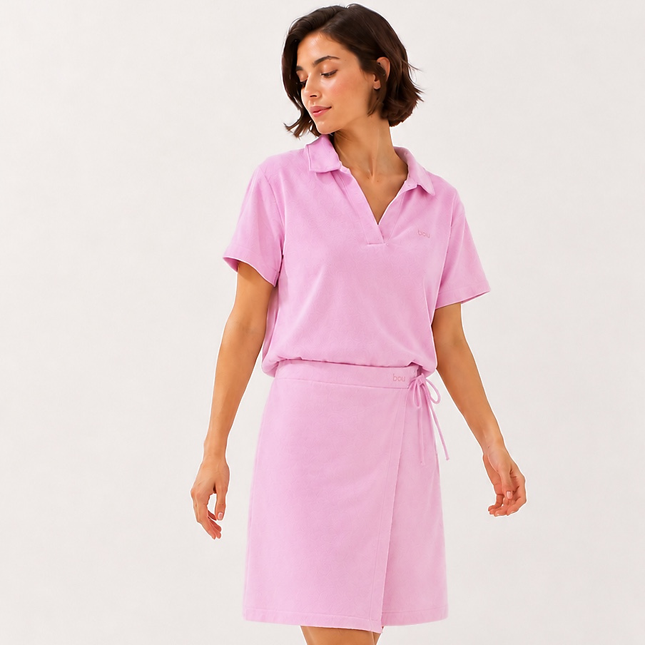 soft pink skirt set
