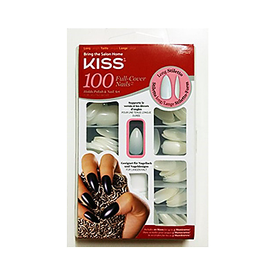Long Full Cover False Nail Kit with 100 Artificial Nails and Glue