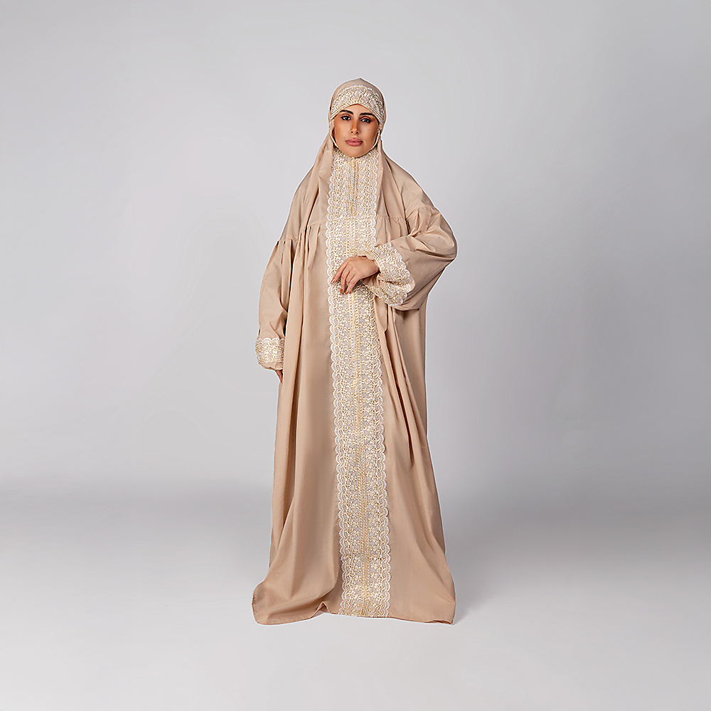 luxury prayer dress East west Women's Prayer Dress 2 Pieces (Without Sleeves) | Plain White