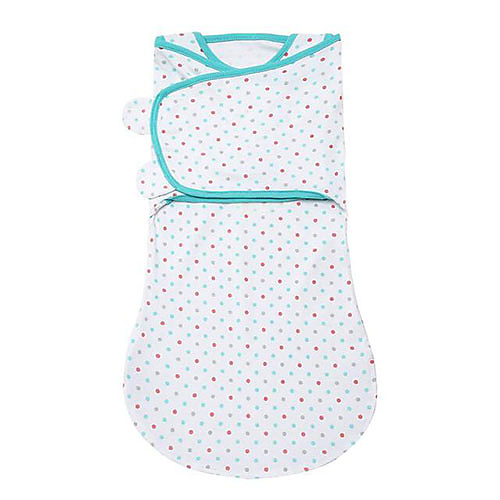 Swaddle L blue dots