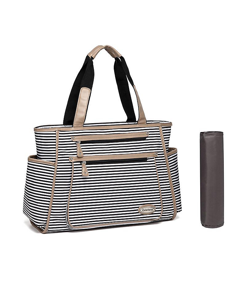 colorland shoulder diaper bag (Black\white)