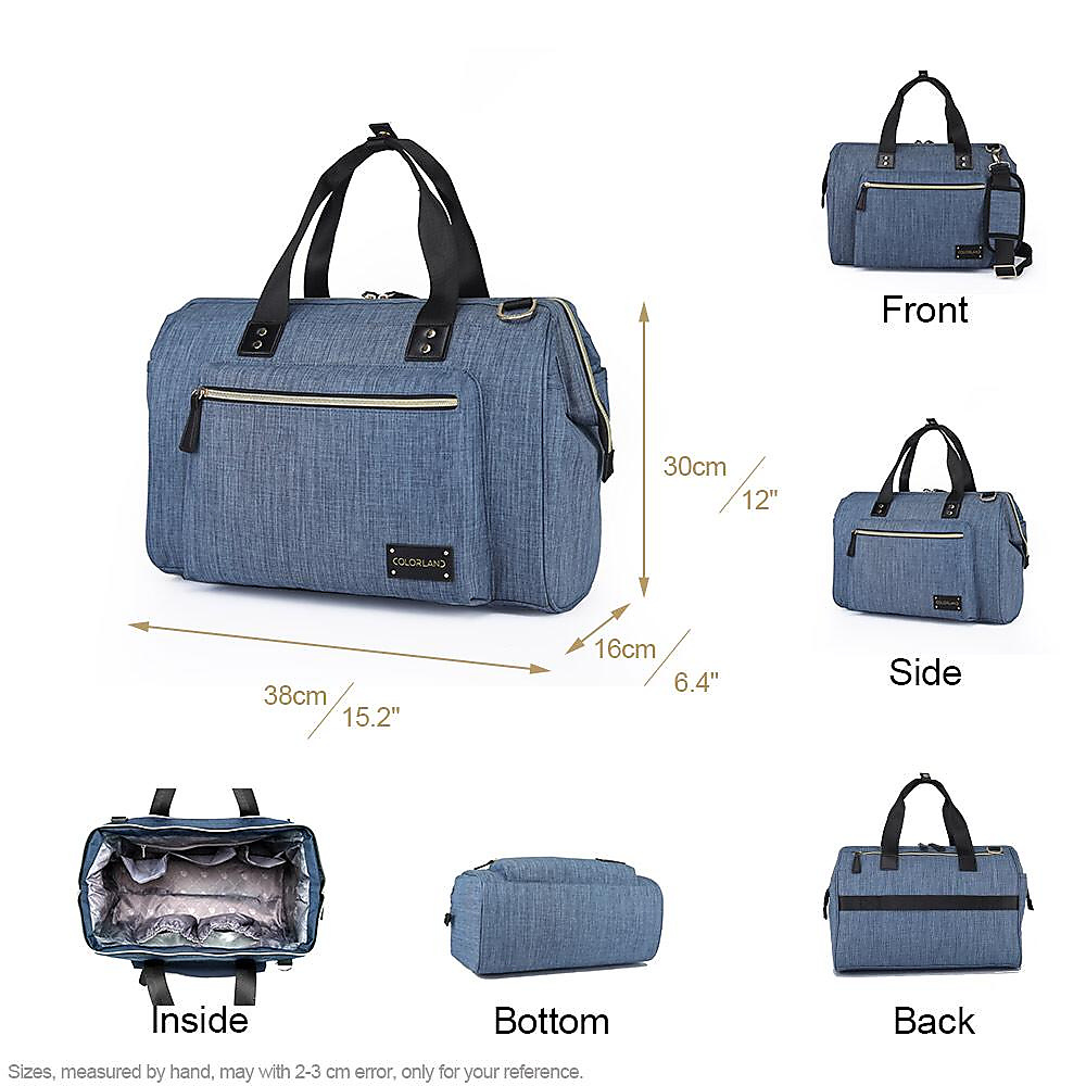 colorland shoulder diaper bag (Blue)
