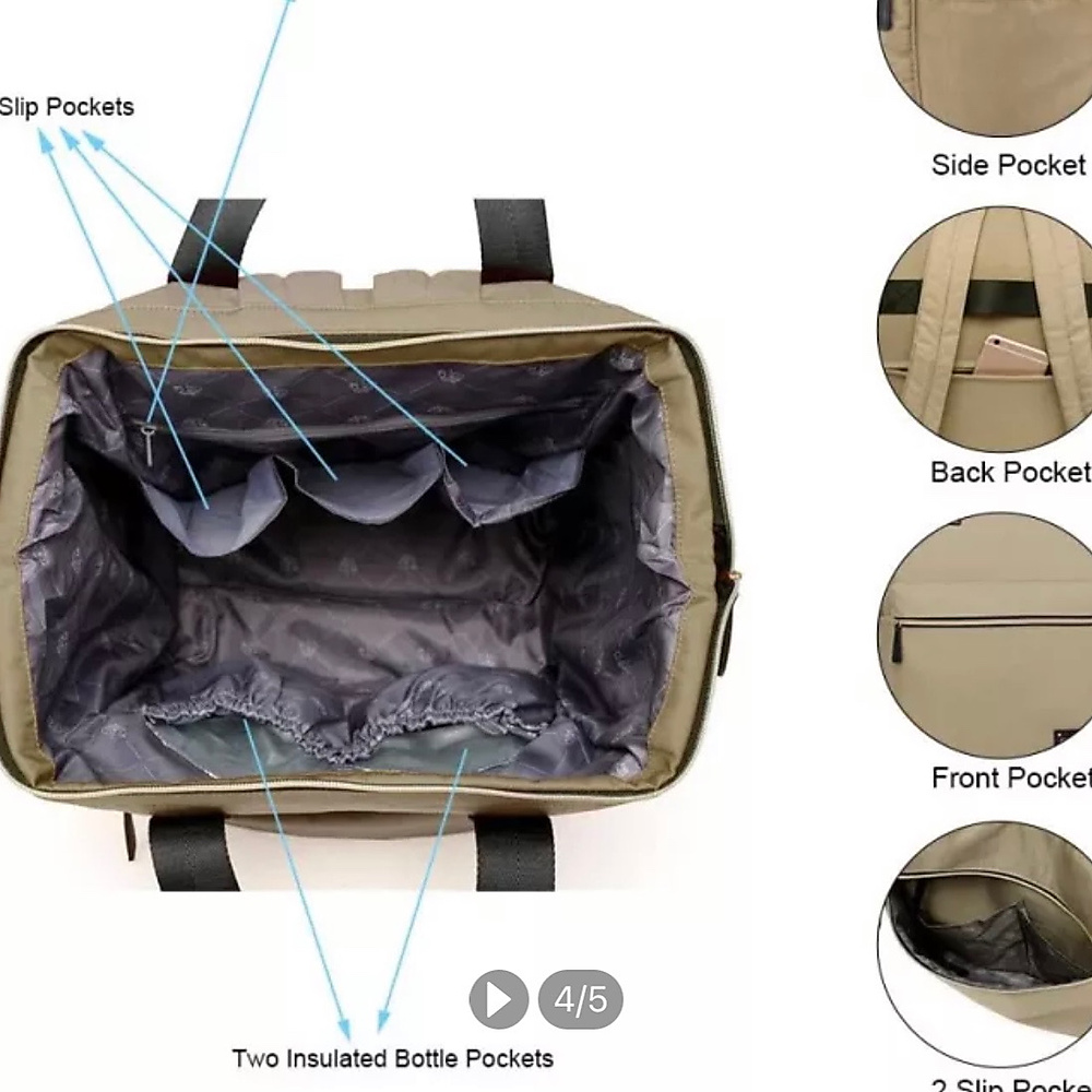 Colorland Diaper Backbag (Beige)