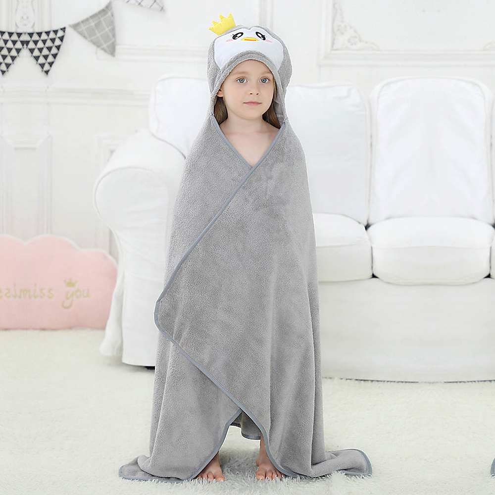 Hooded towel (gray)