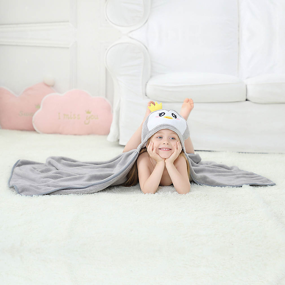 Hooded towel (gray)