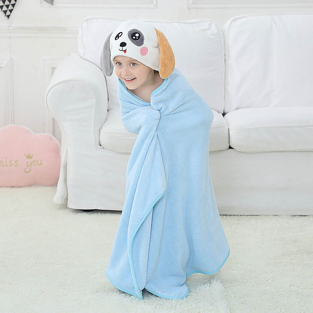 Hooded towel (blue)