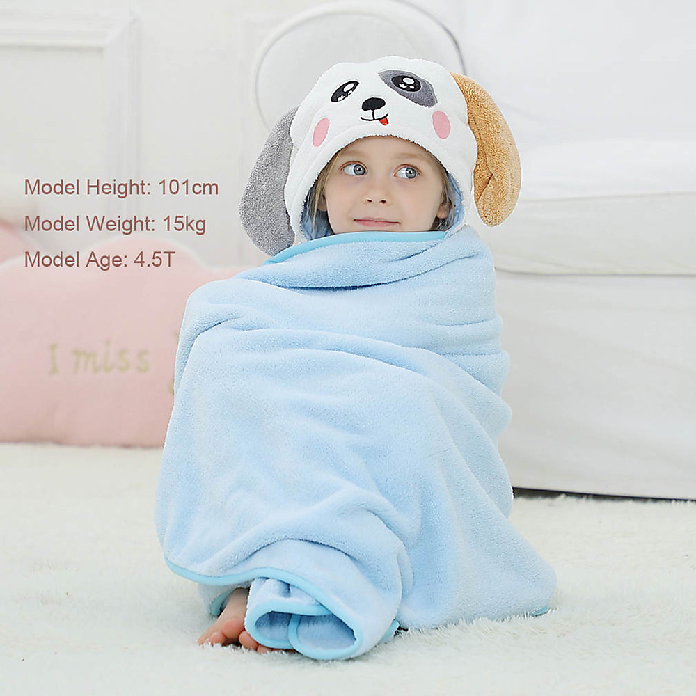 Hooded towel (blue)