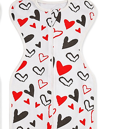 zipped swaddle- hearts