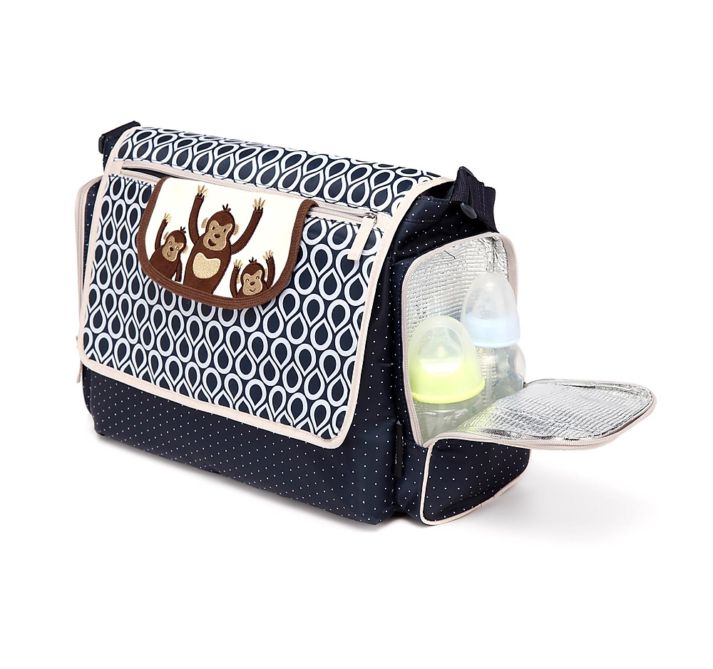 colorland shoulder diaper bag (Blue\white)