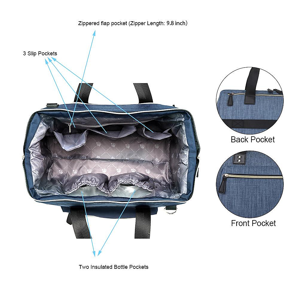 colorland shoulder diaper bag (Blue)