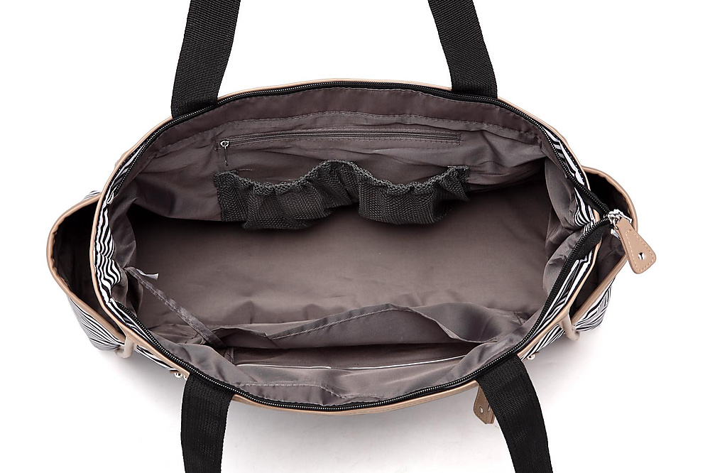 colorland shoulder diaper bag (Black\white)