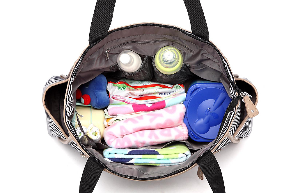 colorland shoulder diaper bag (Black\white)