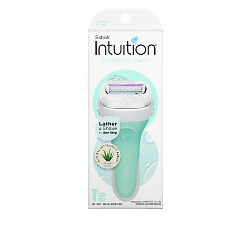 Shaver for Sensitive Areas With Aloe vera and Vitamin E With Two Packs of Moisturizing Razors