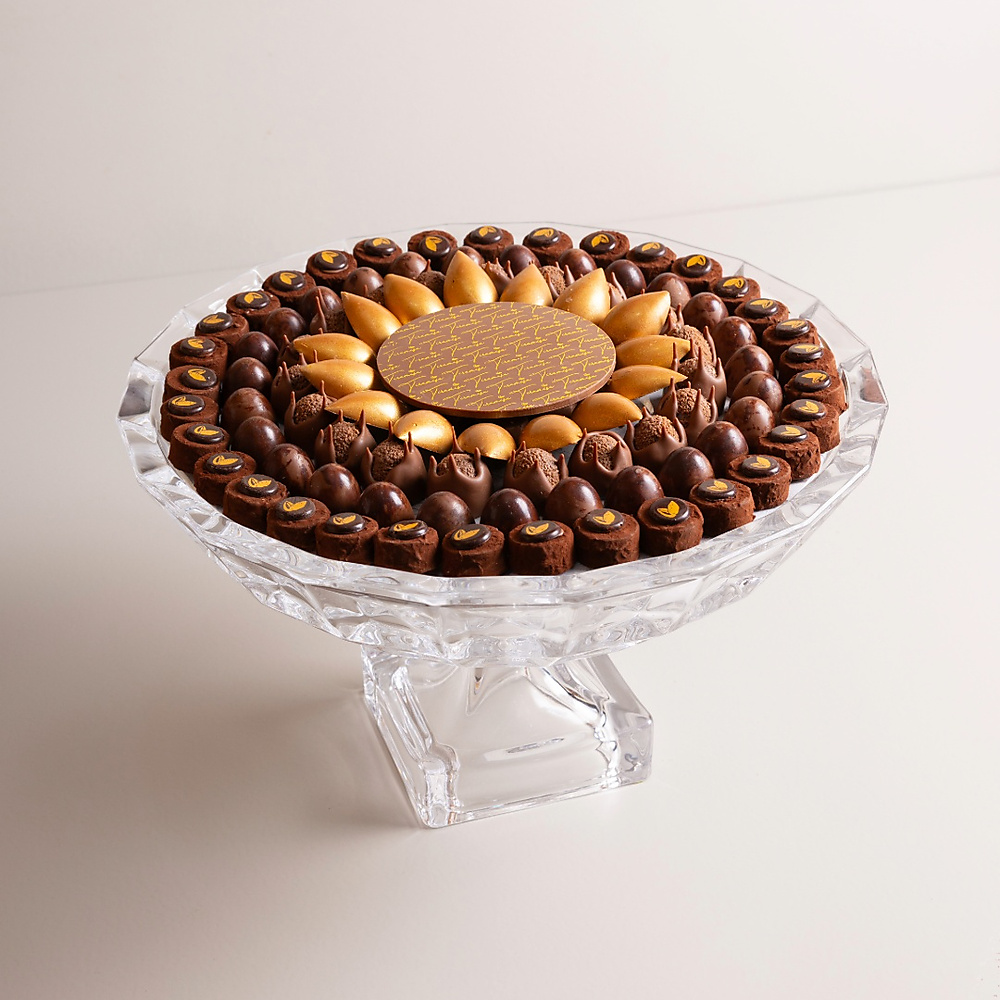 Pearl Crystal Tray with Base