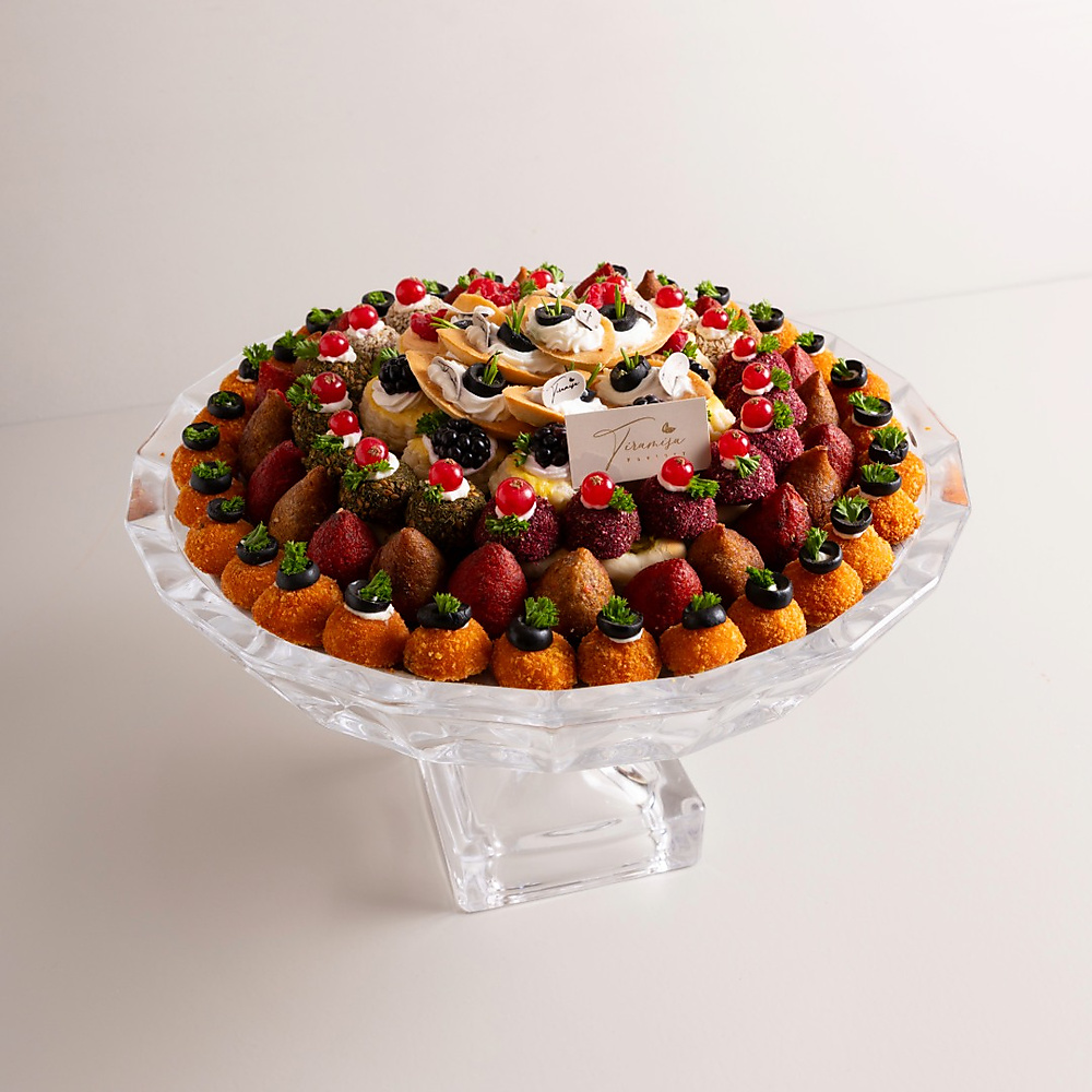 Pearl Crystal Tray with Base