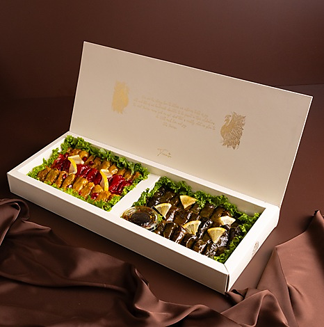 بوكس الطاووس الملكي ورق عنب مع  ملفوف