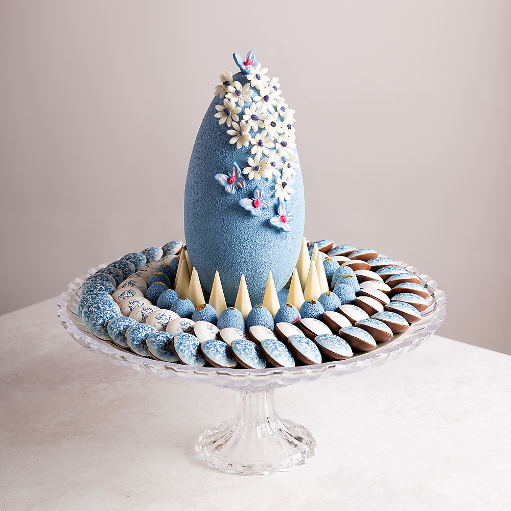 Blue crystal baby tray