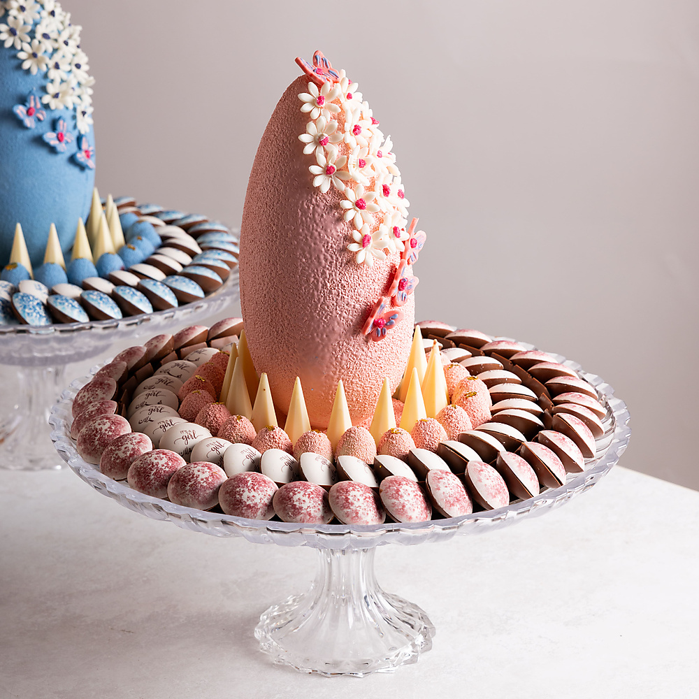 Pink crystal baby tray