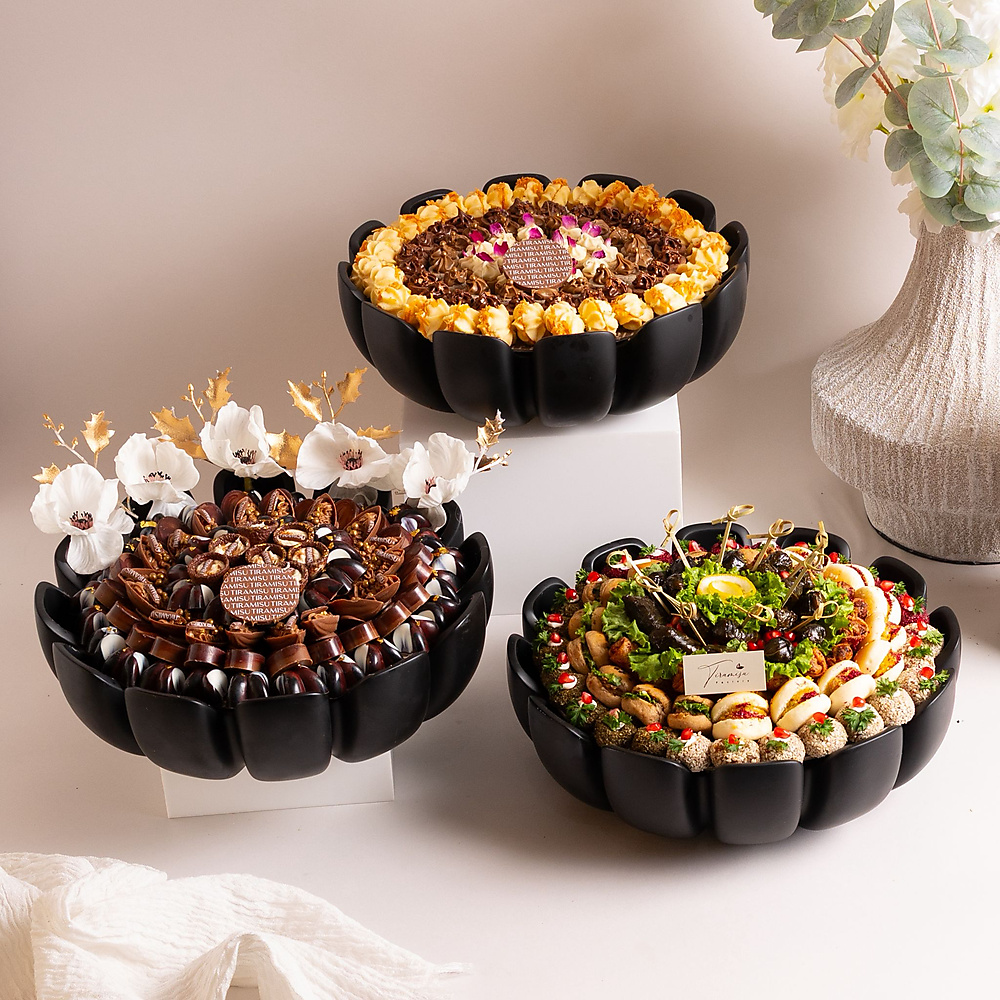 الصحن الاسود شوكلت موالح غريبه